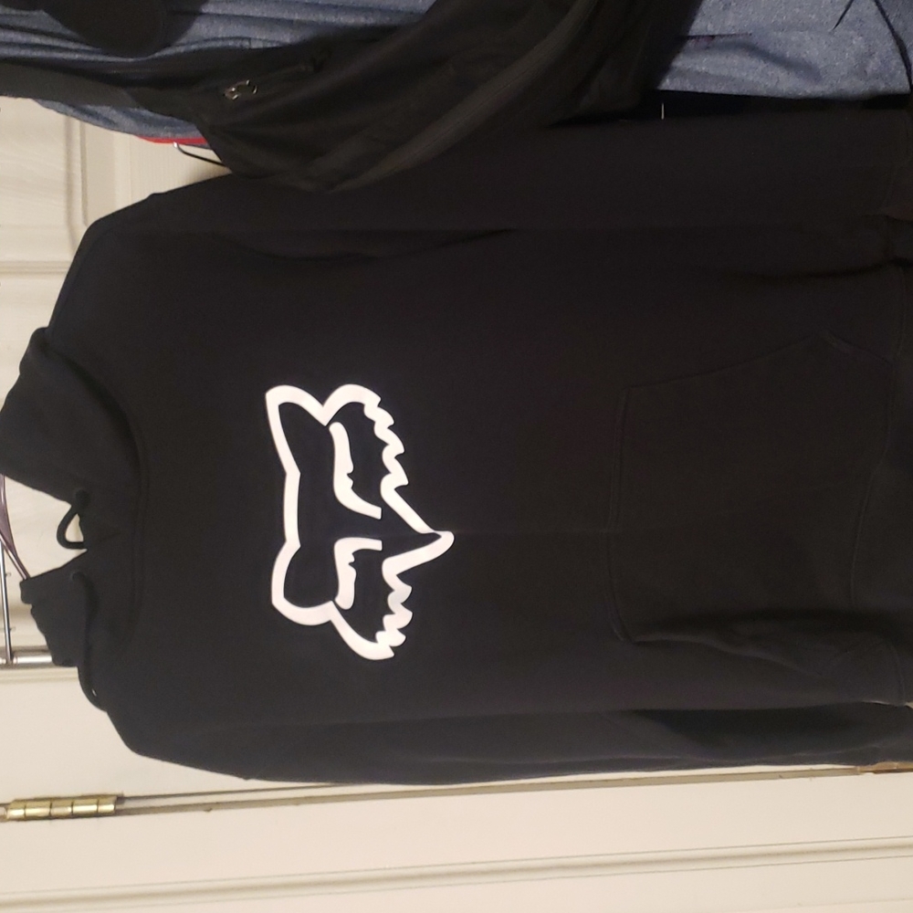 Mens Fox Racing Black Hoodie Size L
